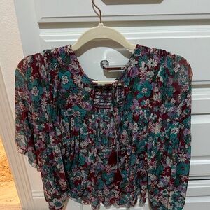 Floral Chiffon Blouse - Multicolor